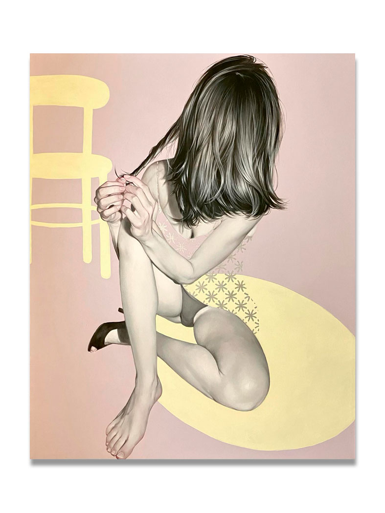 Antonella Cinelli C9.2404 Dimenticanze 6, olio e polvere di alluminio su tela cm. 100x80 (2024)